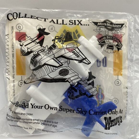 1990 Super Sky Carrier Micro Machines SEALED collectible toy Wendy’s Kids Meal - Picture 2 of 9